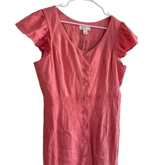 Rachel Parcell Blush Button Midi Dress - Picture 3 of 14